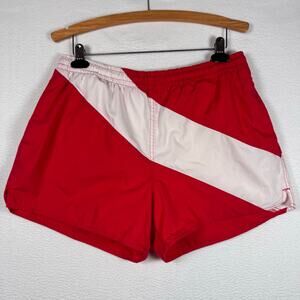 Athletic Works Vintage 90's Color Block Swimming Trunks Shorts Men's Retro sz L